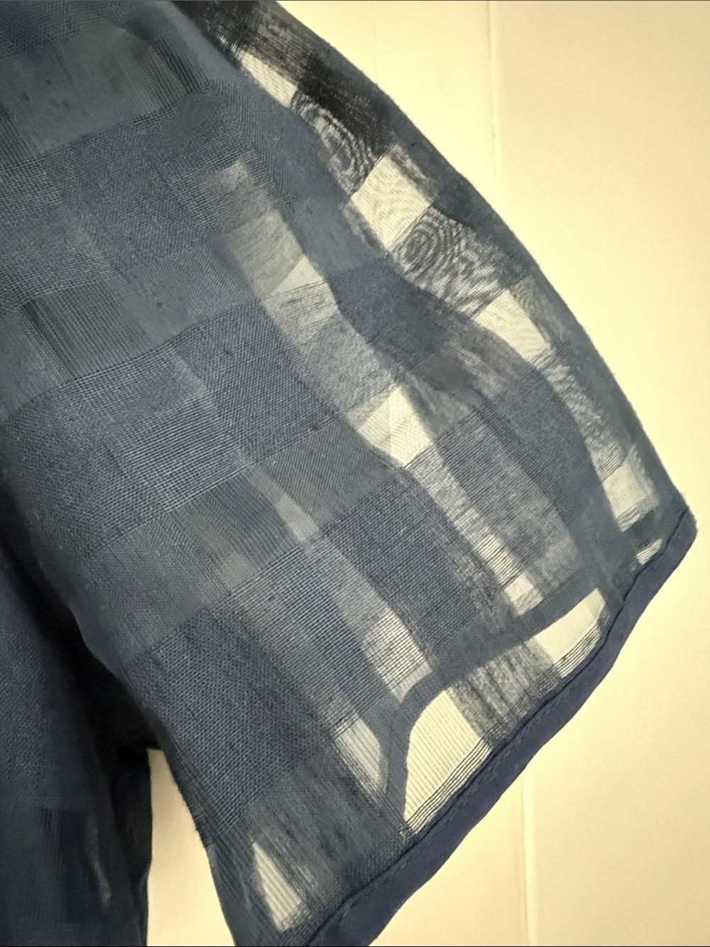 Anthropologie Navy Check Tiered Party Dress $168 - Picture 4 of 4